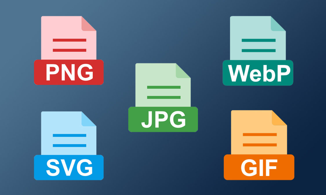 Different image formats used in websites