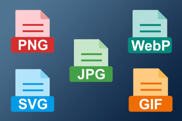 Different image formats used in websites